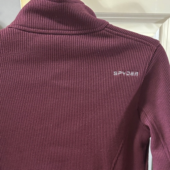 Spyder Maroon Ribbed Jacket - Picture 3 of 10